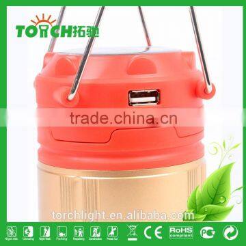 Strong Light Lantern Camping Light Defensa Personal for Outside Hiking Camping Lights Use 3AA Battery Orange Color With Solar photo-6