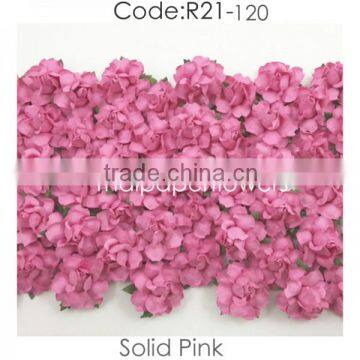 Pink Handmade Mulberry Paper Flower, Wedding Party, Scrap-booking Crafts, Wholesale 21/120