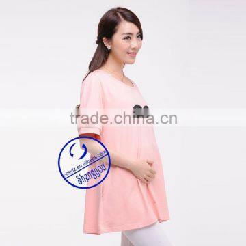 Wholasale 100 Cotton Short Sleeve Pregnant Women Maternity t Shirt photo-2
