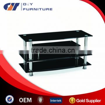 Black tempered glass TV Stand