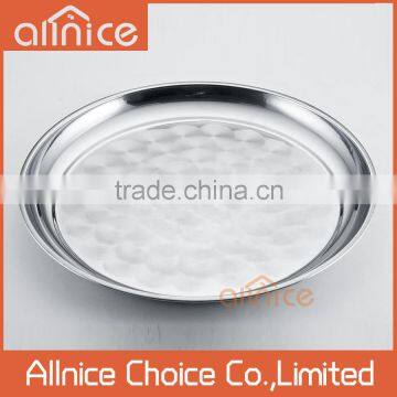 Big size restaurant serving dishes/cheap price stainless dishes/stainless steel round dish with competitive prices