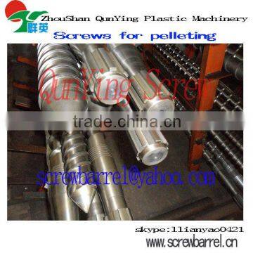 granule screw and barrel for injection and extruder