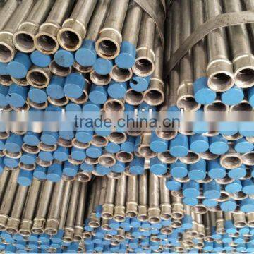 21.3mm galvanized pipes with threaded ends, with couplings and caps