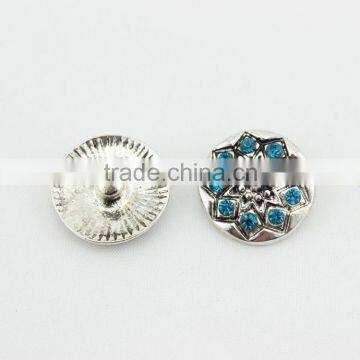 2015 Hot Fashion Detachable DIY Snap Button Jewelry Blue Czech Snap on Jewelry