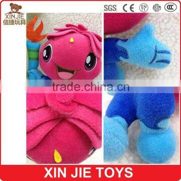 Custom Sports Meeting Plush Torch Mascot 10inch Sports Meeting Soft Mascot With Torch Nice Design Mascot Doll for Sports Meeting