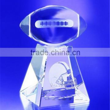 Prize item crystal gifts american football trophy