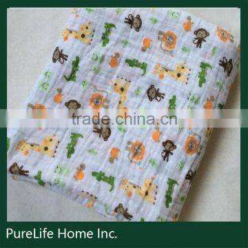 SZPLH High Quality Adult 100% Cotton Fabric Muslin Swaddle Organic Baby Blanket                        
                                                Quality Choice