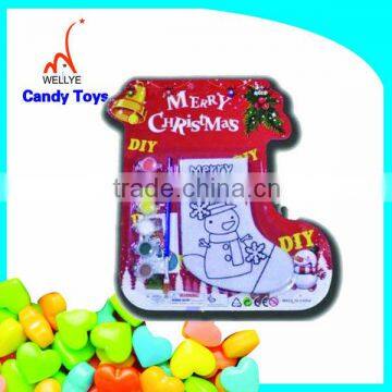 Hot selling christmas drawing candy toy