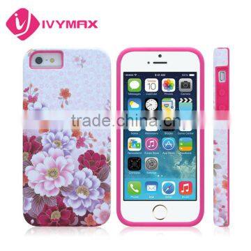 mobile silicone+pc case for iphone5