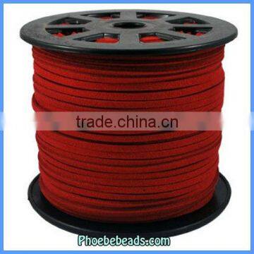 Wholesale New Arrival 2.7mm Faux Red Suede Cords SC-1049