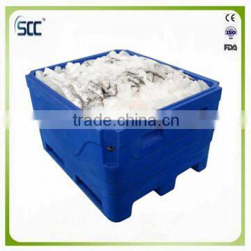 1000L rotomolded plastic seafood fish transport container, made of Environmental PE                        
                                                Quality Choice