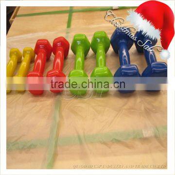 Christmas carnival best price various colors available wholesale rubber coated dumbbell on promotion for female use