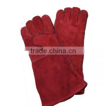 16" Cowhide split leather welder gloves with CE certification