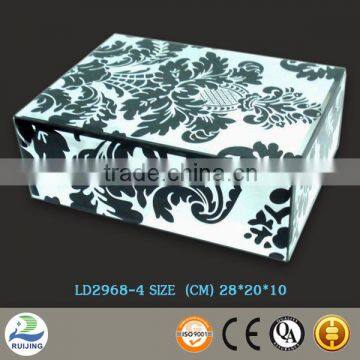 Mirrored Jewelry Box with Botanical Design