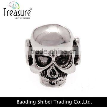 silver jewelry fashion punk style skull men's ring jewelry made in china