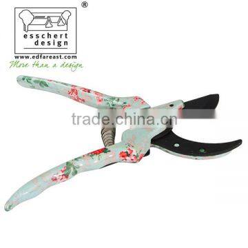 Esschert Design Rose Printed Pruning scissors Gardentool