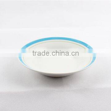 Colorful band soup plate porcelain china factory ceramic dishes