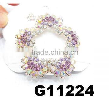 wholesale glitter colorful rhinestone ponytail barrette