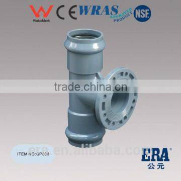 ERA Brand TWO FAUCET ONE FLANGE REGULAR TEE PVC FITTING