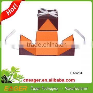 Folding jewelry box paper for packaging, custom logo printed jewelry boxes