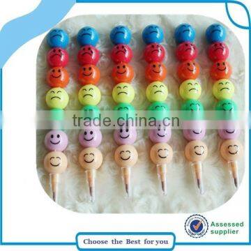 Creative Sugar-Coated Haws Cartoon Smiley Graffiti Pen Stationery 7 Colors Crayon photo-4