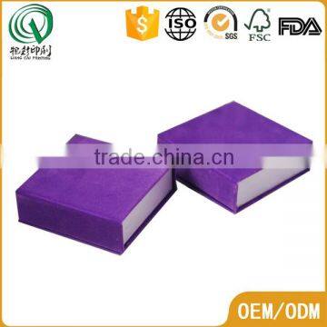 Jewelry Packing Full Color Printing Cuboid Book Shape Purple Paper Packaging Box for Gift photo-2