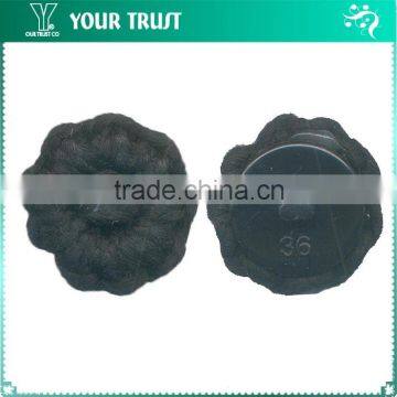 26MM Black Velvet Corded Cover Plastic Shank Sewing Button photo-2