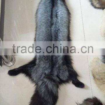 Natural Color Fur Pelt Real Silver Fox