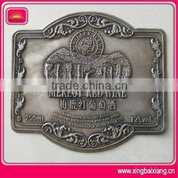 Metallic Labels,wine Bottle Metal Label,metal Wine Label photo-5