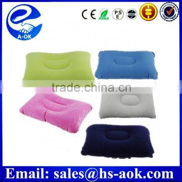 A-OK hot sale comfortable pvc custom square inflatable flocked air bed pillow