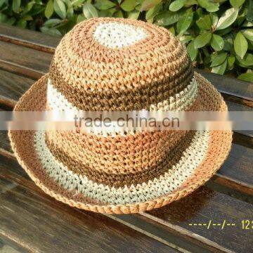 Practical hotsale fashion paper straw crochet hat