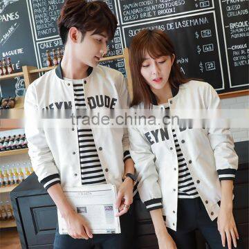 2016 New Fashion Young Men and Women Couples Outfit Korea Style Print Coat Outware Jackets OEM photo-3