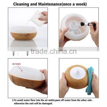 300ml Anion Ultrasonic Aromatherapy Wood Grain Aroma Diffuser For Yoga Room photo-5