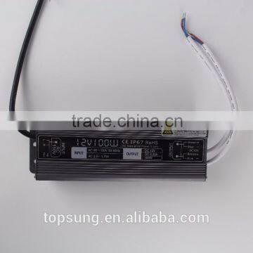 CE UL certification 8.3A 4.2A 100w IP67 waterproof led power supply