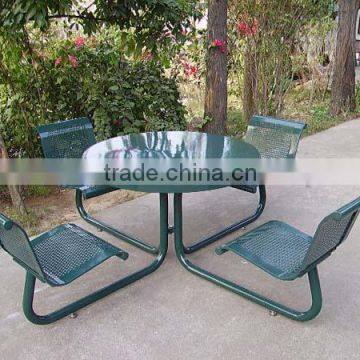 Elegant outdoor patio iton table and chairs set