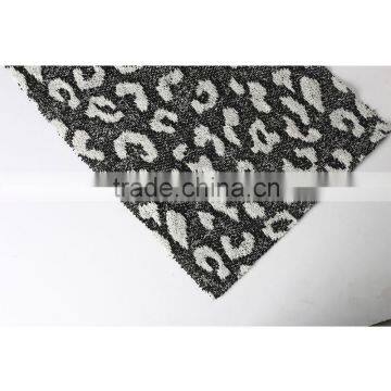 Unique 100% ployester irregular pattern brushed jacquard knit fabric