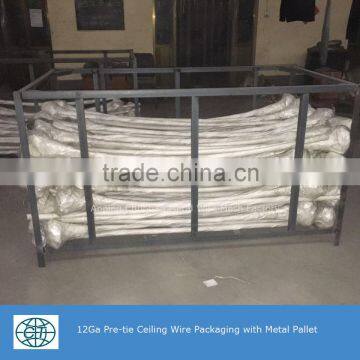 12 Guage ceiling hanger wire pre-tied with 1 1/4" pin and clip