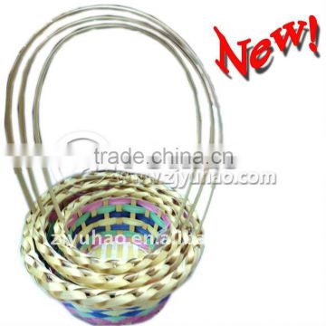 2011 Newest Natural Colorfull Bamboo Hanging Basket