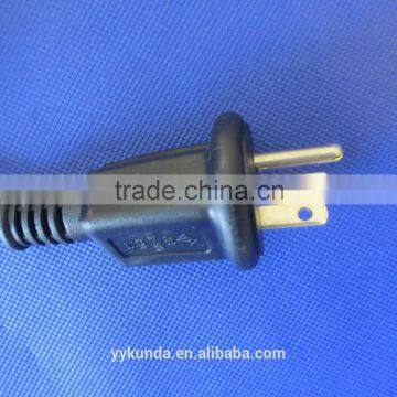 Japan power cord 3 pin plug 125V 7A with JET approval