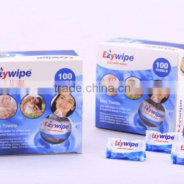 Promotional Ezywipe compressed tablet towel magic coin towel multifunction 22*24CM