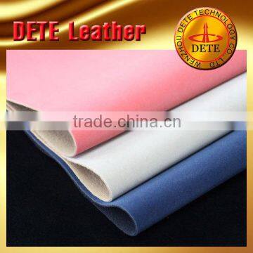 soft flocking pu leather rexine leather raw material from China leather products