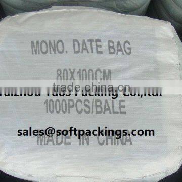 date palm bag with PE black rope, more durable