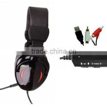 2014 hot sell item 2.1 vibration gaming headphone for Xbox one/PS4/PS3/XBOX360/PC