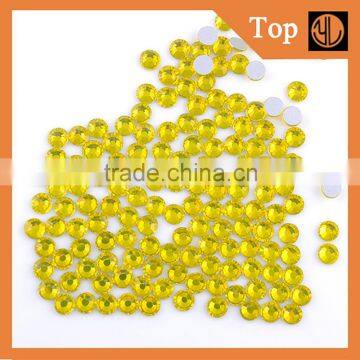 4MM Citrine Flatback rhinestones,flatback no hot fix flatback rhinestones