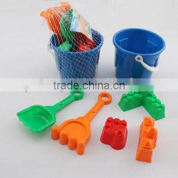 Summer funny Beach sand molds toys for kids Beach bucket (6 PCS)