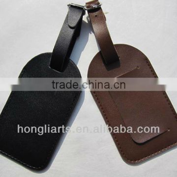 Real leather luggage tag