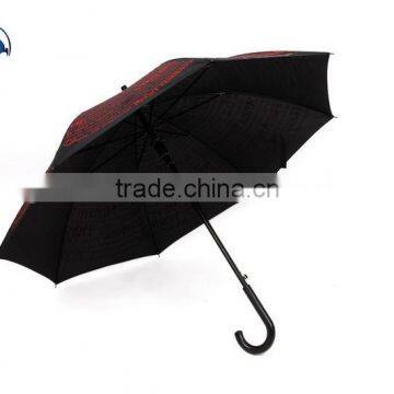 Waterproof Fabric Metal Umbrella Frame Straight Umbrella Semi-automatic Umbrellas Wholesale