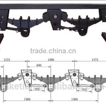 2 Axle BPW Type Rear Semi Trailer Suspension parts