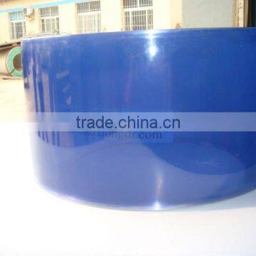 Blue plastics strip curtain