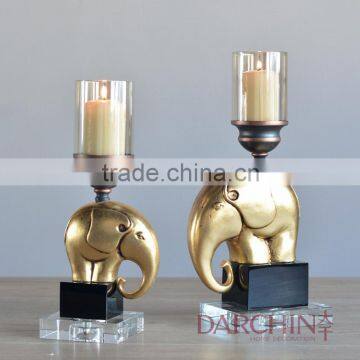 Lovely design polyresin elephant candle holders elephant tealight holders